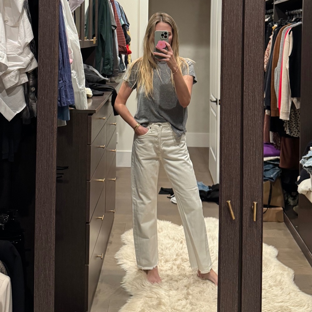 AGOLDE WHITE 90'S JEANS